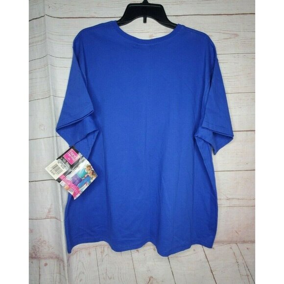 Vintage Hanes Her Way 2X Plus Size Cotton Casual Full Figure 22/24W Blue T Shirt - Picture 6 of 9